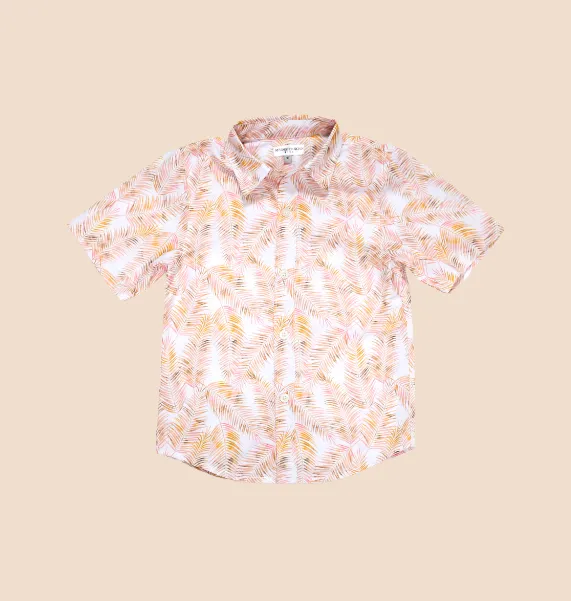 REM Tropical Printed Button Down for Boys