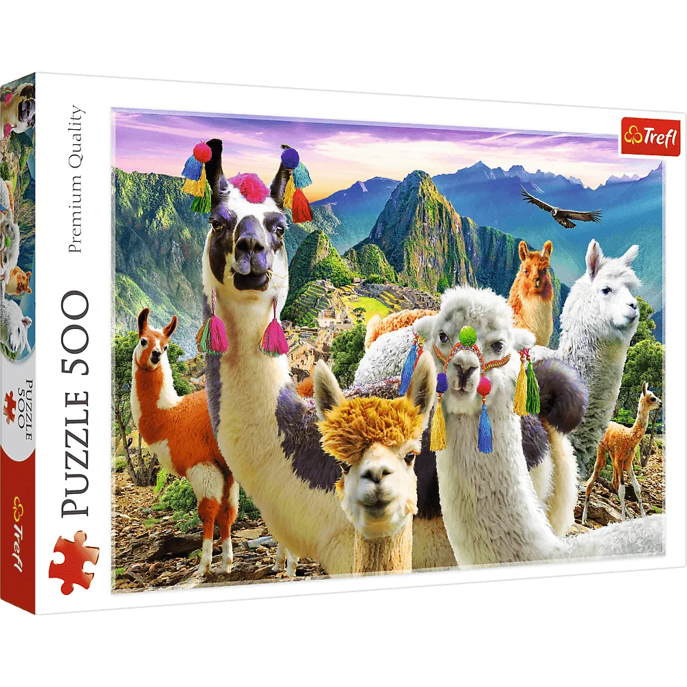 TREFL 500 PIECE PUZZLE LLAMAS IN THE MOUNTAINS