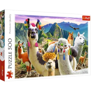 TREFL 500 PIECE PUZZLE LLAMAS IN THE MOUNTAINS