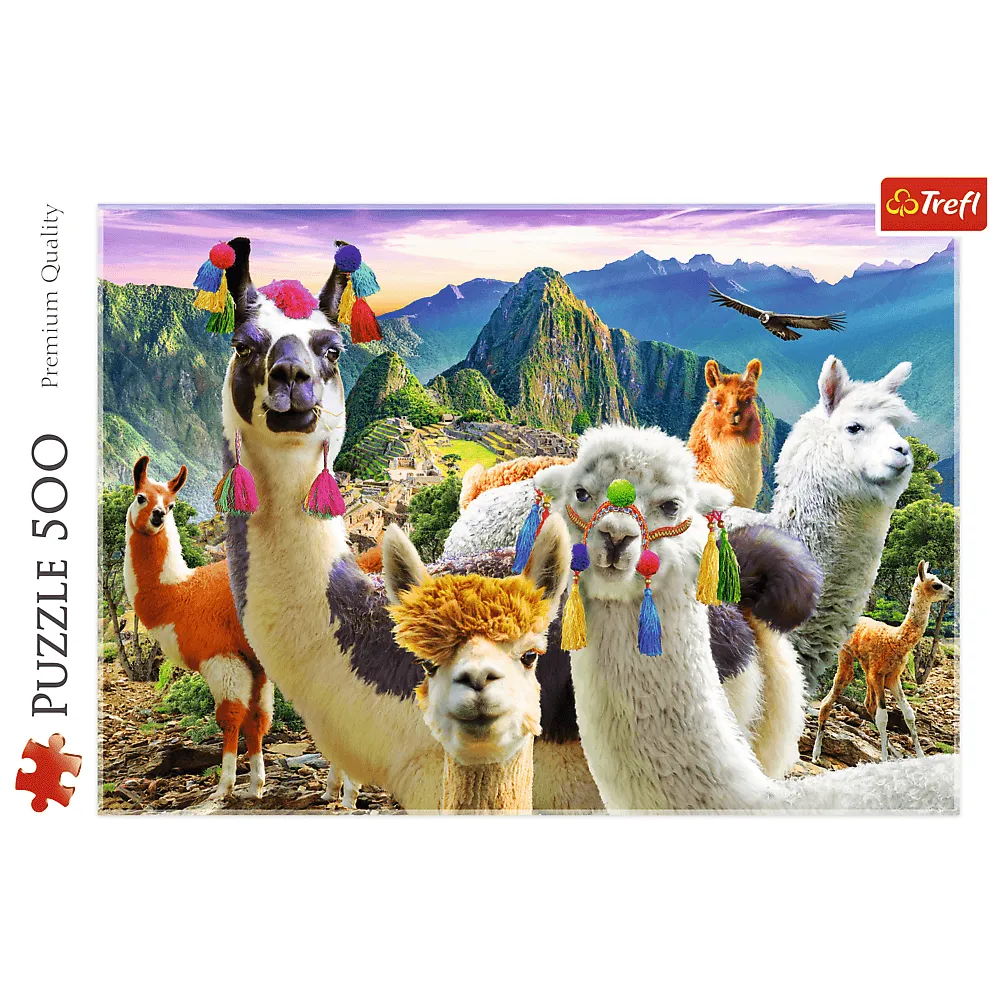 TREFL 500 PIECE PUZZLE LLAMAS IN THE MOUNTAINS