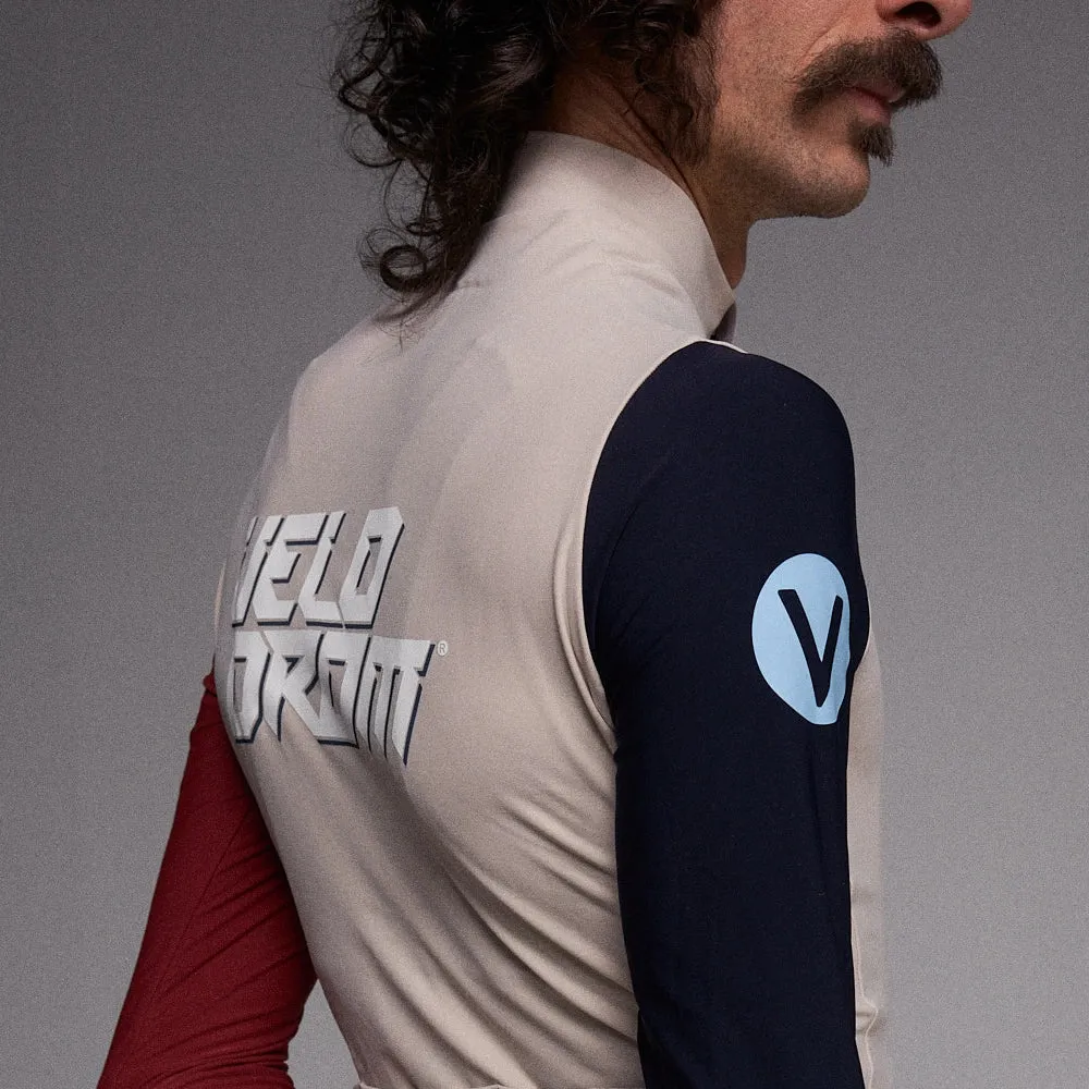 VELODROM RaceDay Thermal Long Sleeve Jersey AW23 - Sand Dual Sleeves