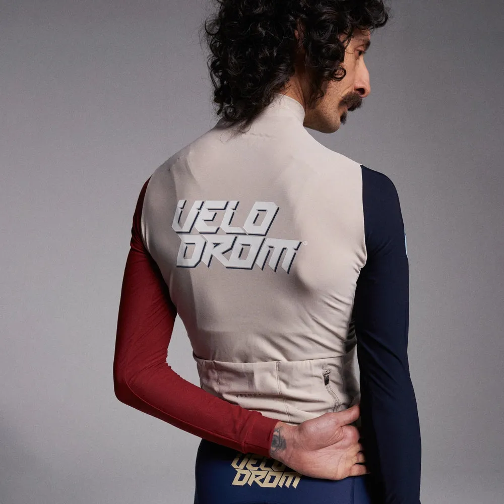 VELODROM RaceDay Thermal Long Sleeve Jersey AW23 - Sand Dual Sleeves