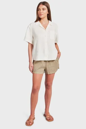 (W) Riviera Linen Short in Seasponge