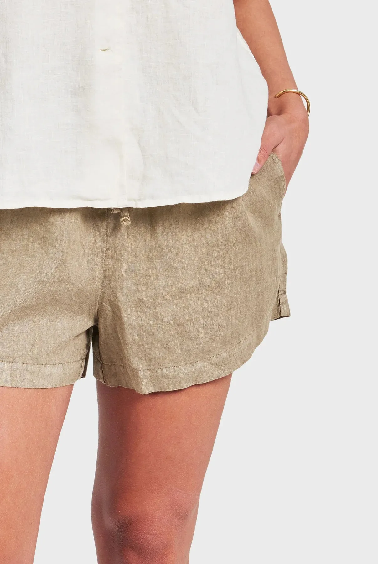 (W) Riviera Linen Short in Seasponge