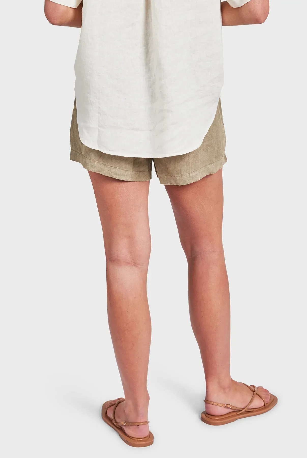 (W) Riviera Linen Short in Seasponge