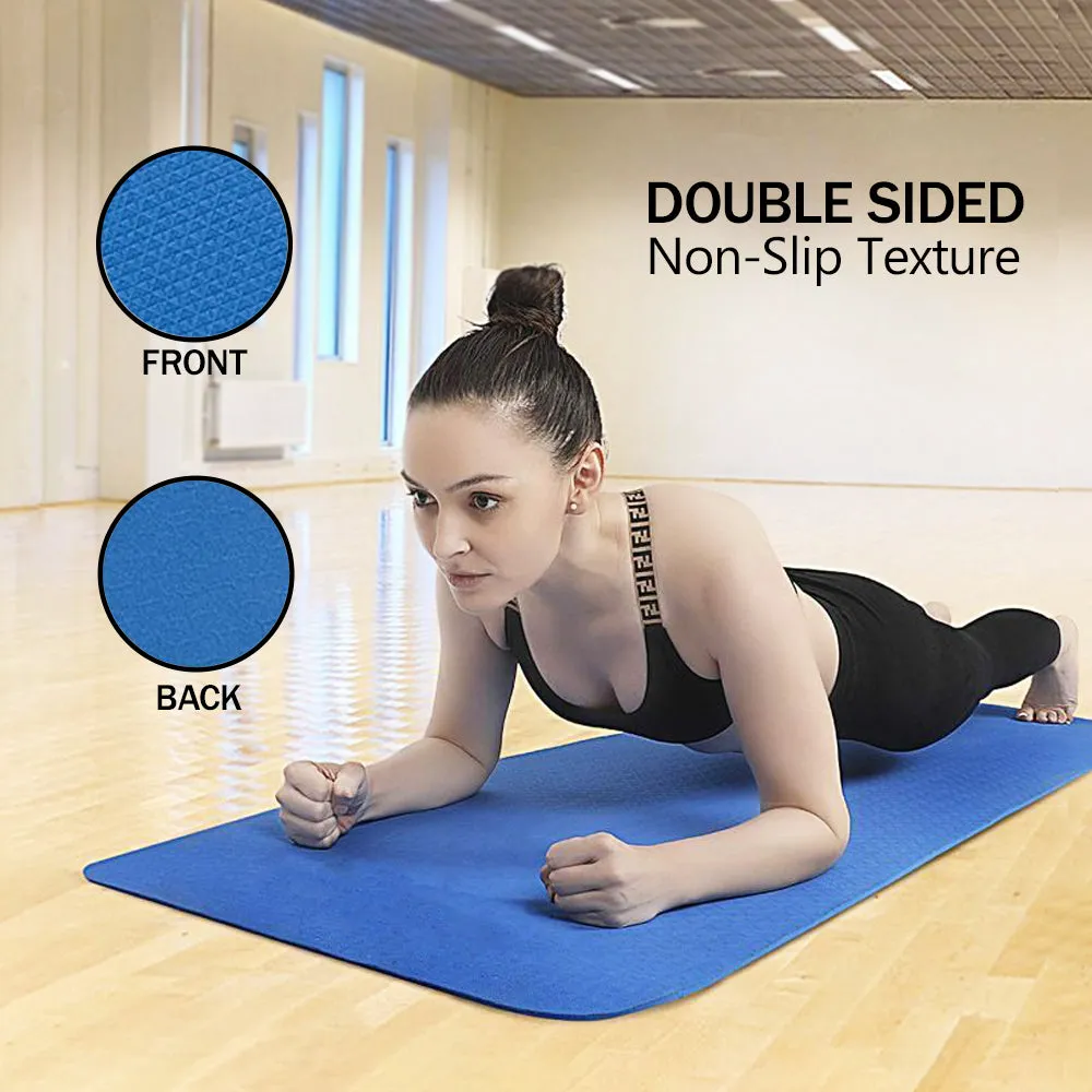 WErFIT 4.5mm Ultra Premium EVA Yoga Mat, Anti Skid, Home & Gym Workout for Men & Women Blue 4.5 mm Yoga Mat