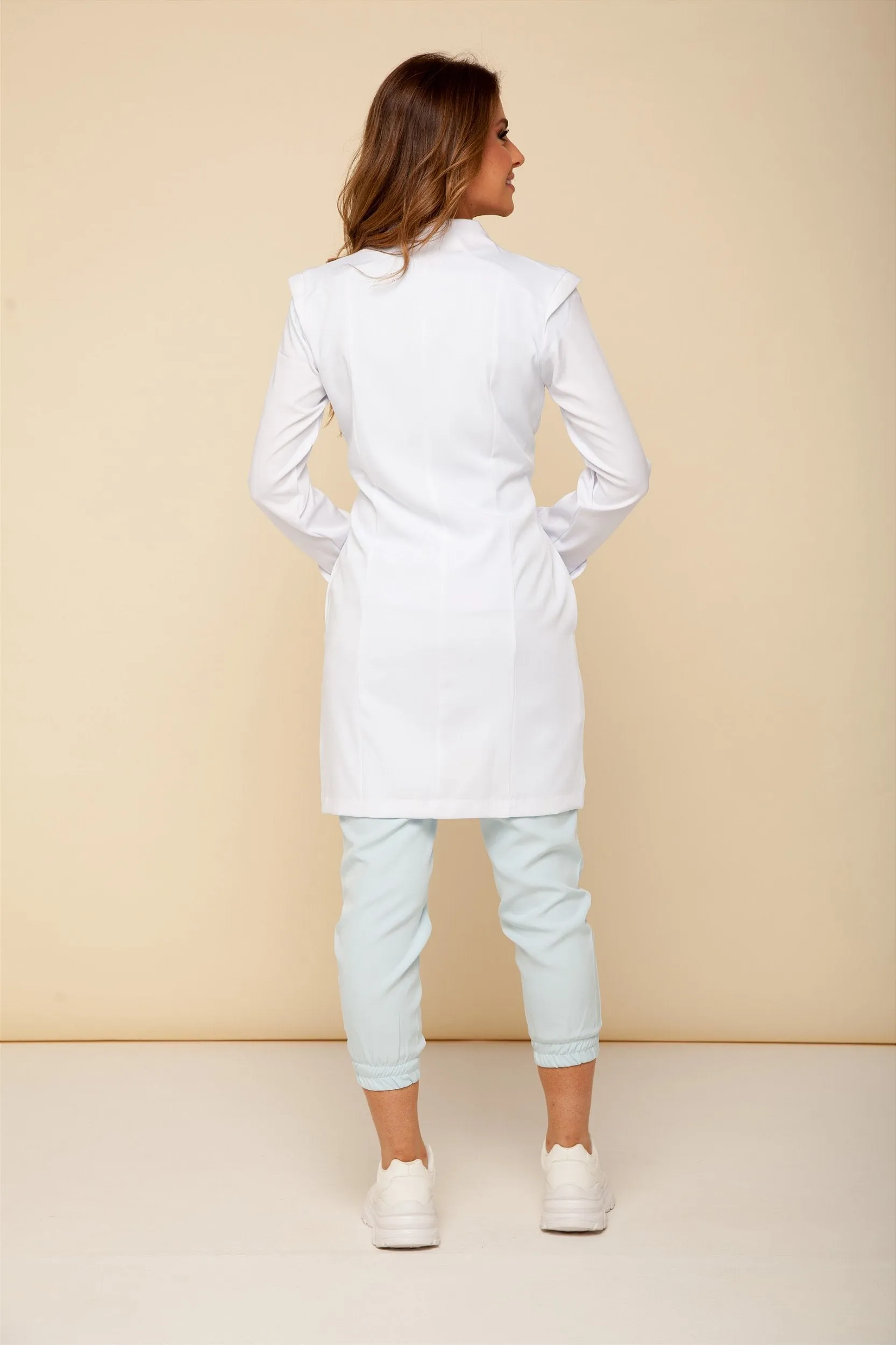 Women's Lab Coat Long Sleeve Brigitte White