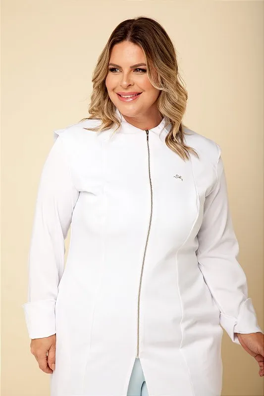 Women's Lab Coat Long Sleeve Brigitte White