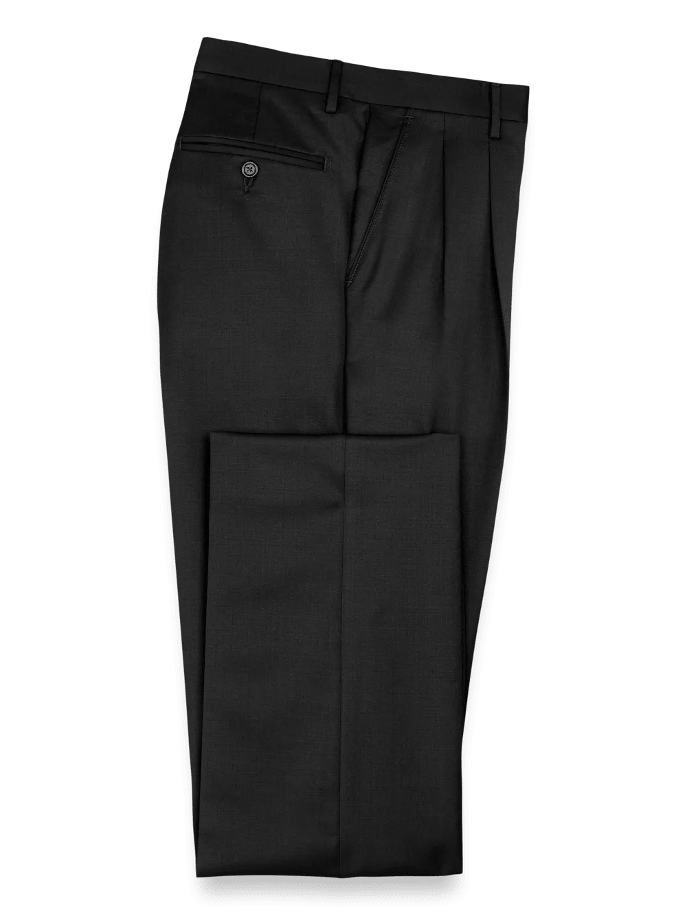 Wool Gabardine Pants - Black